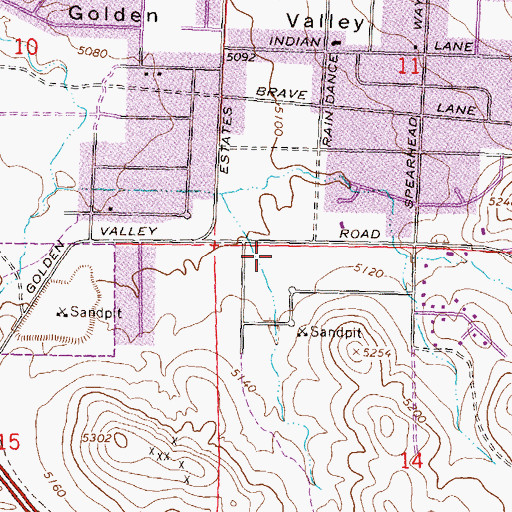 Topographic Map of North Valleys High School, NV