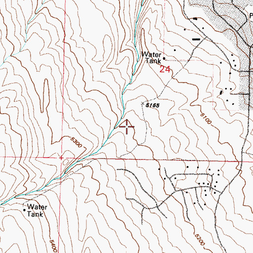Topographic Map of Hunsburger Elementary School, NV