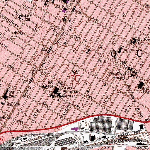 Topographic Map of Most Precious Blood School, NY