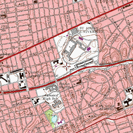 Topographic Map of Century Hall, NY