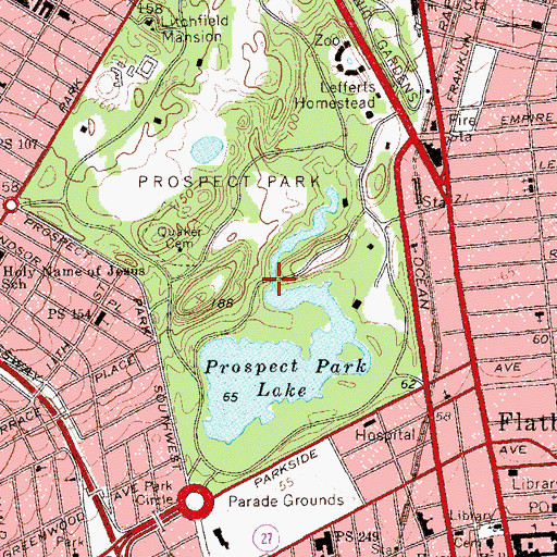 Topographic Map of Terrace Bridge, NY