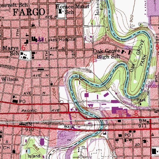 Topographic Map of Viking Ship Park, MN