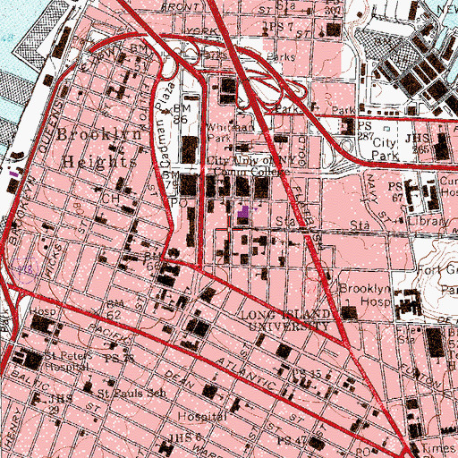 Topographic Map of Renaissance Plaza, NY