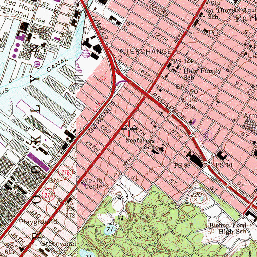 Topographic Map of Al-Noor School, NY