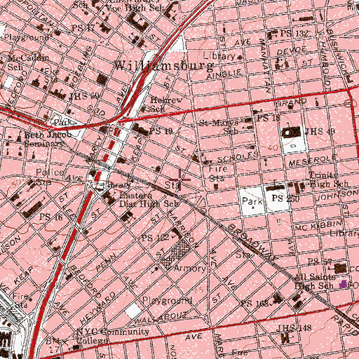 Topographic Map of Bnos Chayil, NY