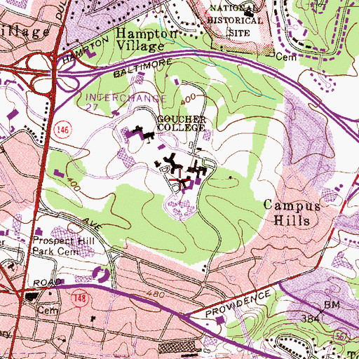 Topographic Map of Robinson House, MD