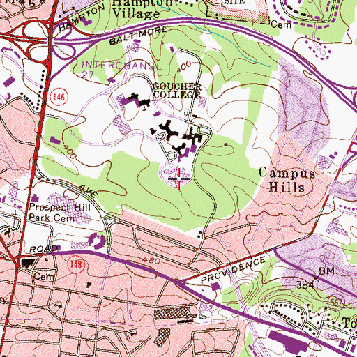 Topographic Map of Conner House, MD