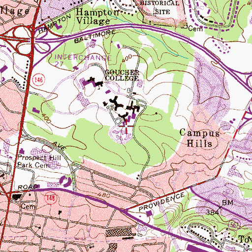 Topographic Map of Jeffrey House, MD