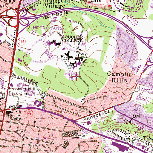 Topographic Map of Probst House, MD
