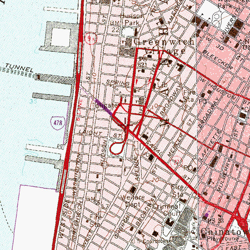 Topographic Map of Holland Plaza Building, NY