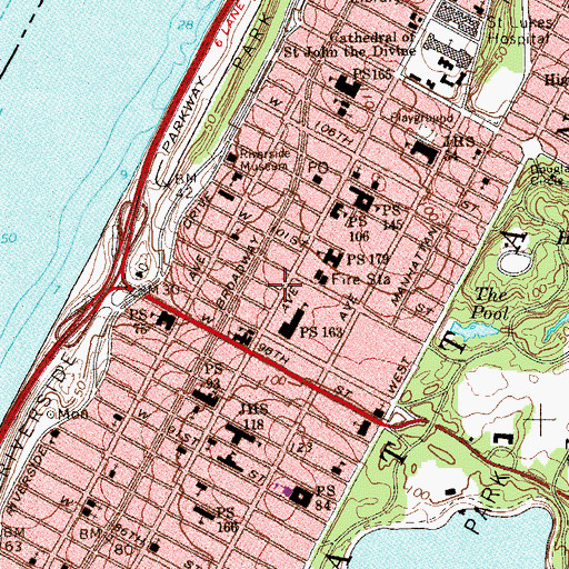 Topographic Map of Saint Michael's Episcopal Church, NY