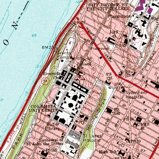 Topographic Map of Corpus Christi Church, NY