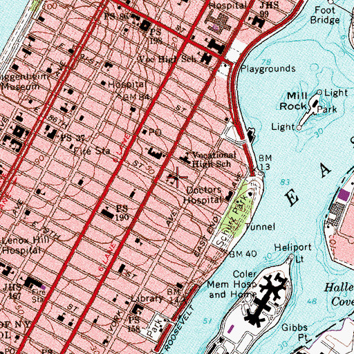 Topographic Map of Saint Joseph's School of Yorkville, NY
