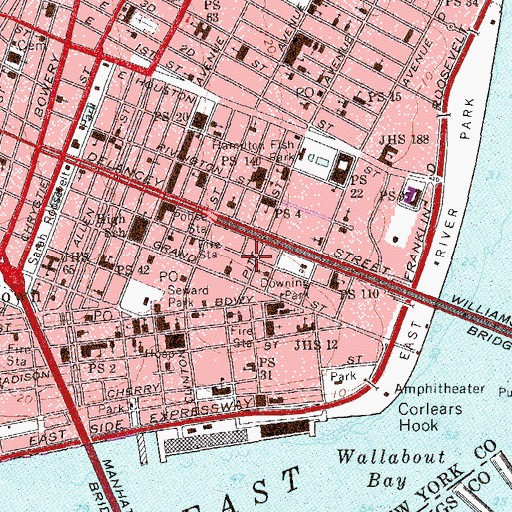 Topographic Map of New York Engine Company 17, NY