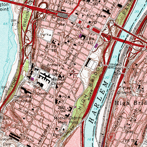 Topographic Map of New York Fire Department Engine 67, NY