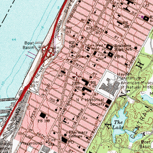 Topographic Map of Fire Department New York Ladder 25 Division 3 Collapse Rescue 1, NY