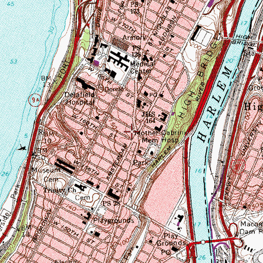 Topographic Map of New York Ladder Company 34, NY