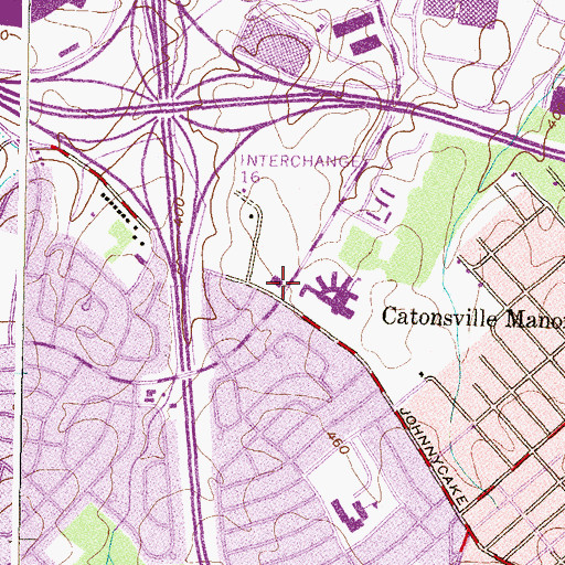 Topographic Map of Baltimore County Fire Department Westview - Station 13, MD