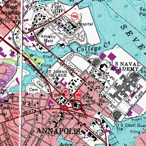 Topographic Map of Iglehart Hall, MD