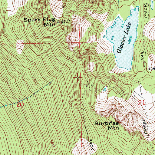 Topographic Map of Pieper Pass, WA