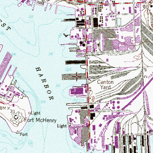 Topographic Map of Clinton Street Marine Terminal, MD