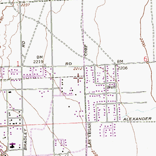 Topographic Map of Kids Co-op, NV