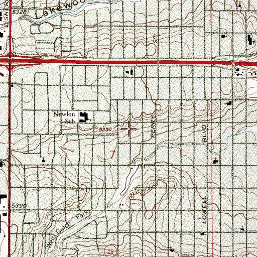 Topographic Map of Martinez Park, CO