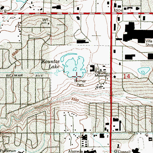 Topographic Map of Belmar Park, CO