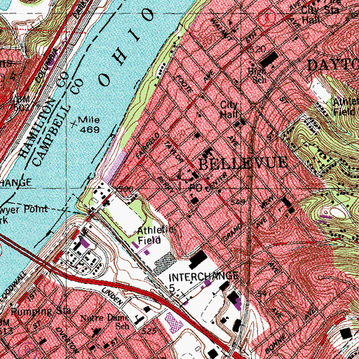 Topographic Map of Calvary Methodist Church, KY