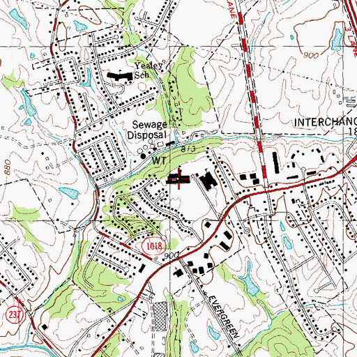 Topographic Map of Ockerman Middle School, KY