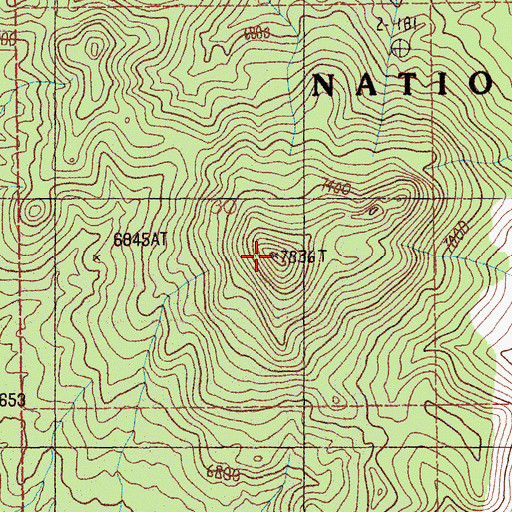 Topographic Map of Mystery Mountain, NV