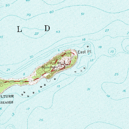 Topographic Map of Battery Kelly (historical), NY