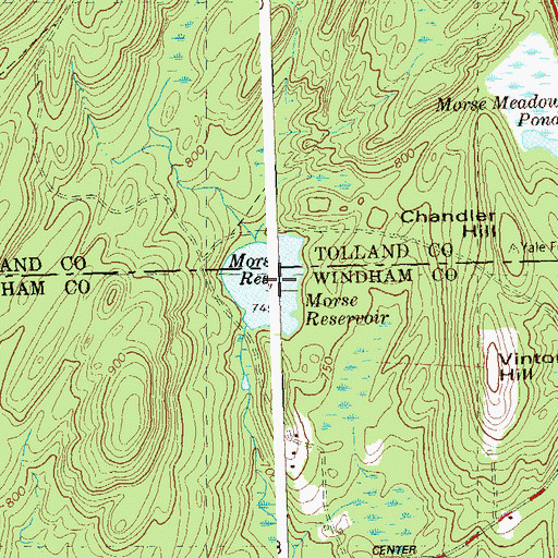 Topographic Map of Morse Reservoir, CT