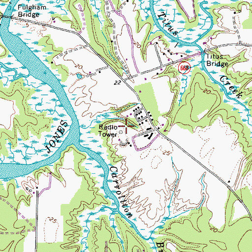 Topographic Map of Nike Site N-75L (historical), VA