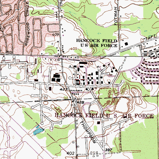 Topographic Map of Syracuse Air Force Station (historical), NY