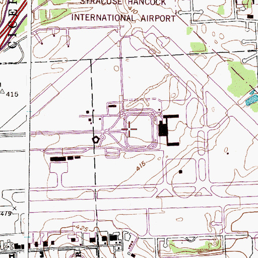 Topographic Map of Syracuse Army Air Base (historical), NY