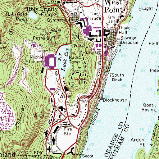 Topographic Map of Redoubt Wyllis (historical), NY
