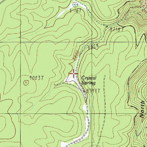 Topographic Map of Crystal Spring Tank, AZ
