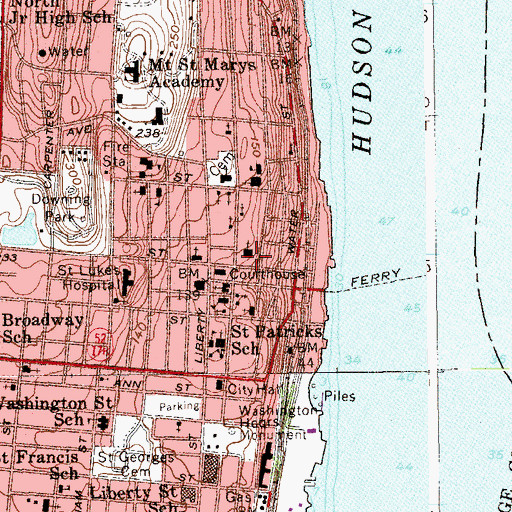 Topographic Map of Dutch Reformed Church, NY