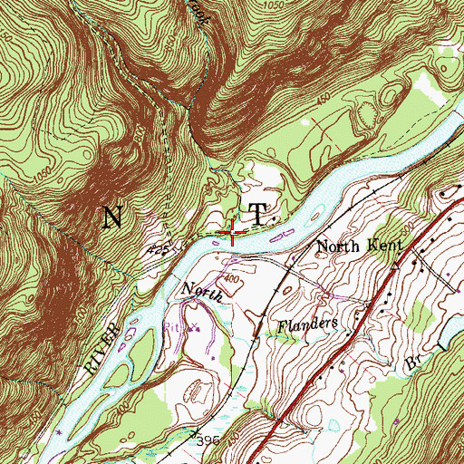 Topographic Map of North Kent Brook, CT