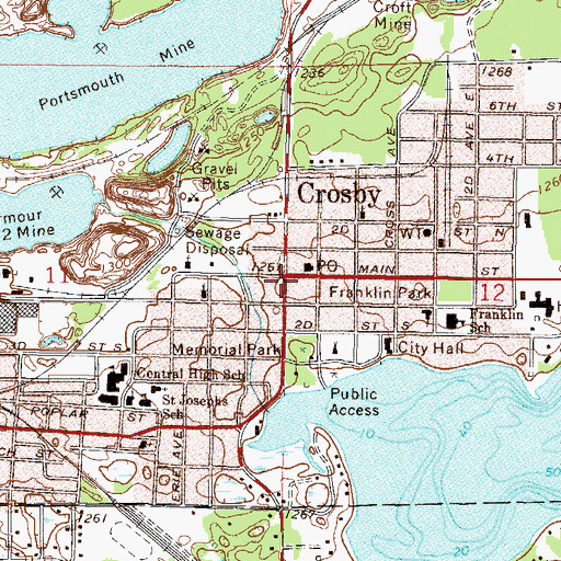 Topographic Map of Towns Edge Mobile Home Park, MN