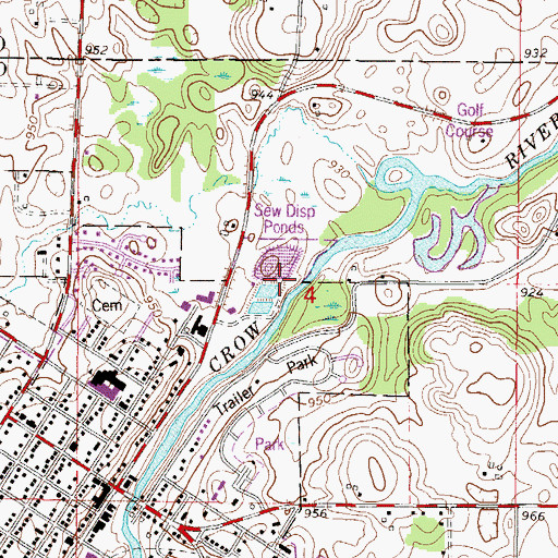 Topographic Map of Riverside Terrace Mobile Home Park, MN