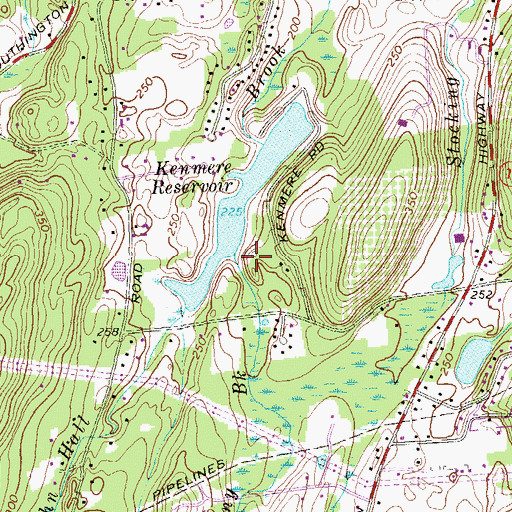Topographic Map of Penny Brook, CT