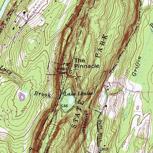 Topographic Map of Penwood State Park, CT