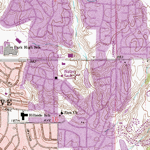 Topographic Map of Pinetree Pond Park, MN