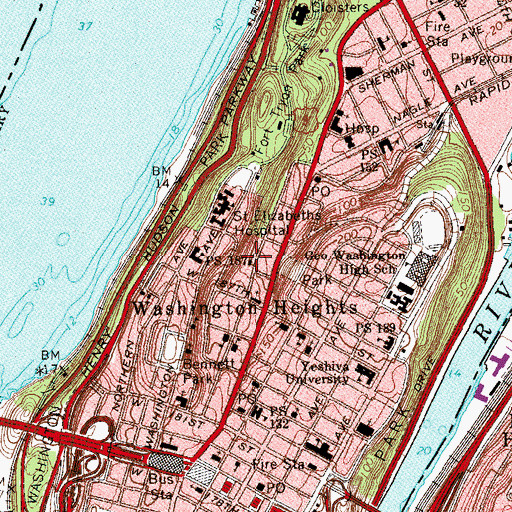 Topographic Map of Evangelical Lutheran Church of Our Saviours Atonement, NY