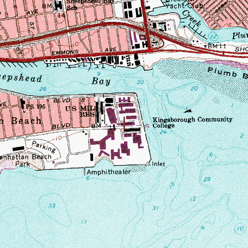 Topographic Map of New York Maritime Training Center (historical), NY