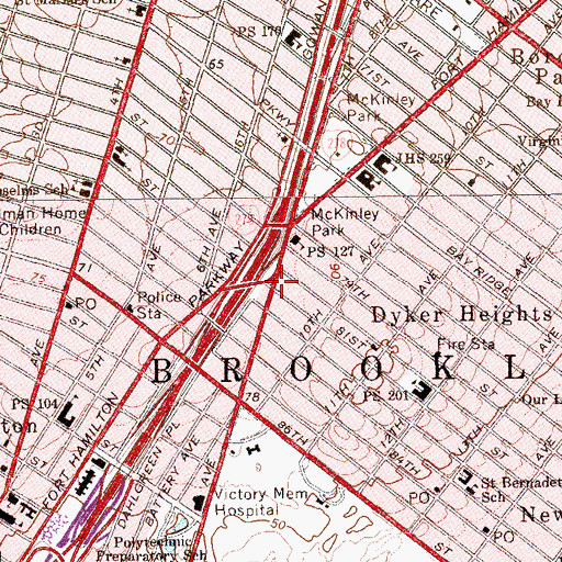 Topographic Map of Lieutenant William E Coffey Square, NY