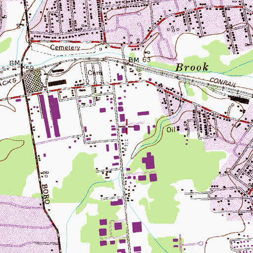 Topographic Map of Crossroads Calvary Chapel, NJ
