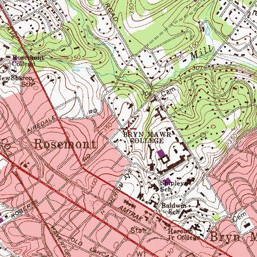 Topographic Map of Cambrian Row, PA
